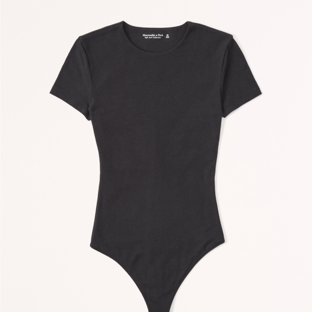 Abercrombie Black Short Sleeve Bodysuit